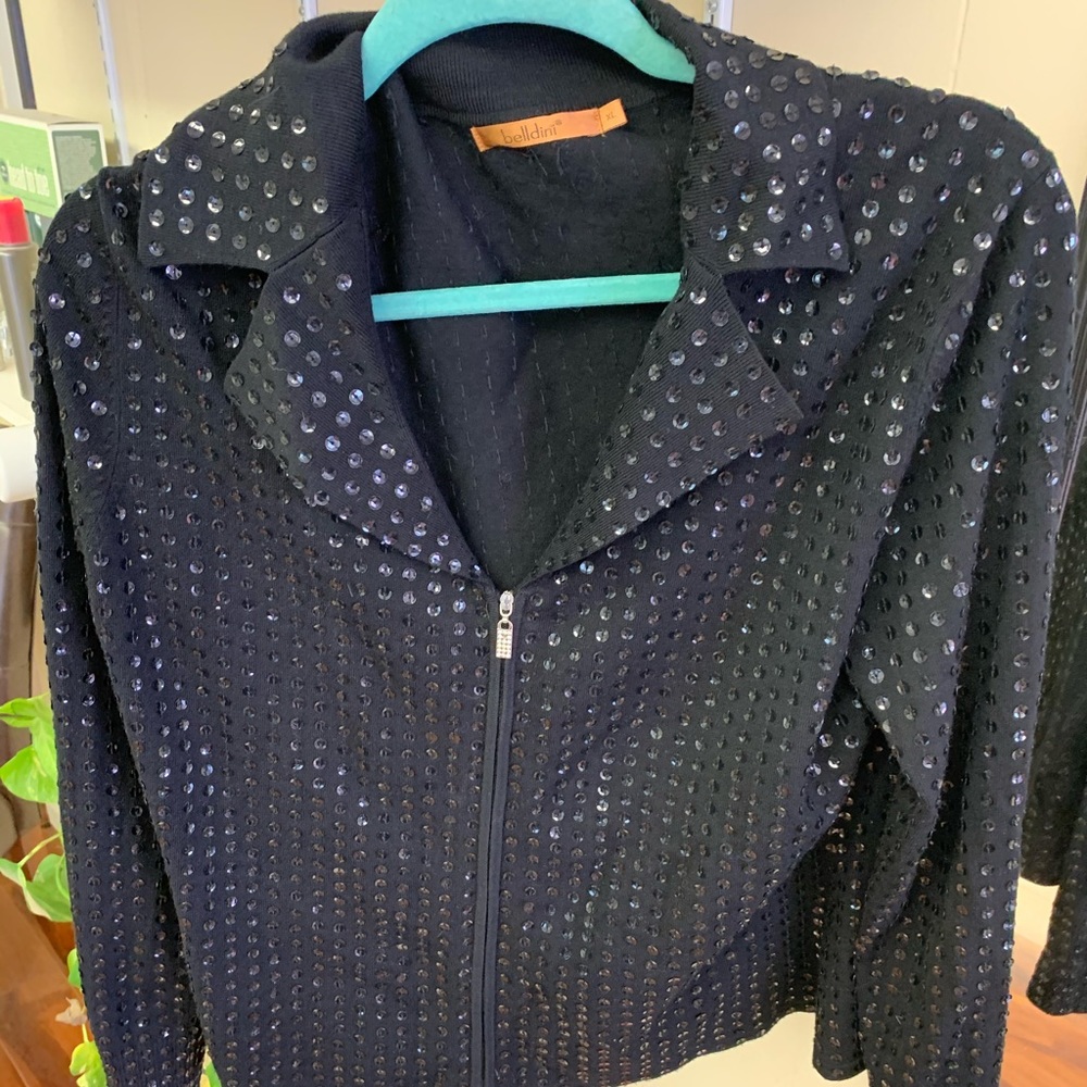 Black sequin sweater
